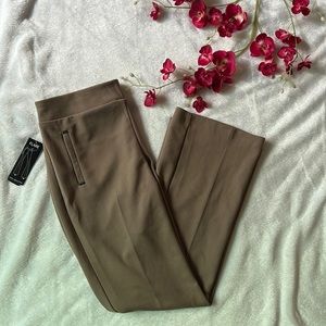 Flare bottom woman tan slacks; Brand new